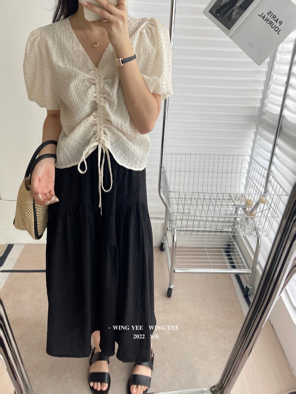 [Wingyee] Korean style simple design loose skirt 9620# ll