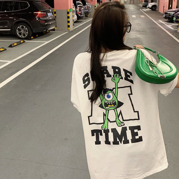 [j.2] Korean print Pullover short sleeve T-shirt 4576# LSW