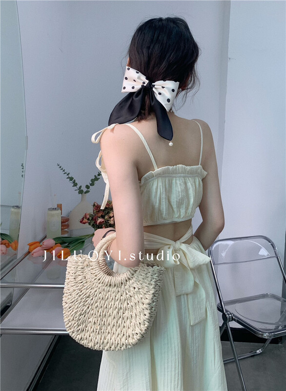 [remember Luoyi] narrow waist lace up dress 9738# L