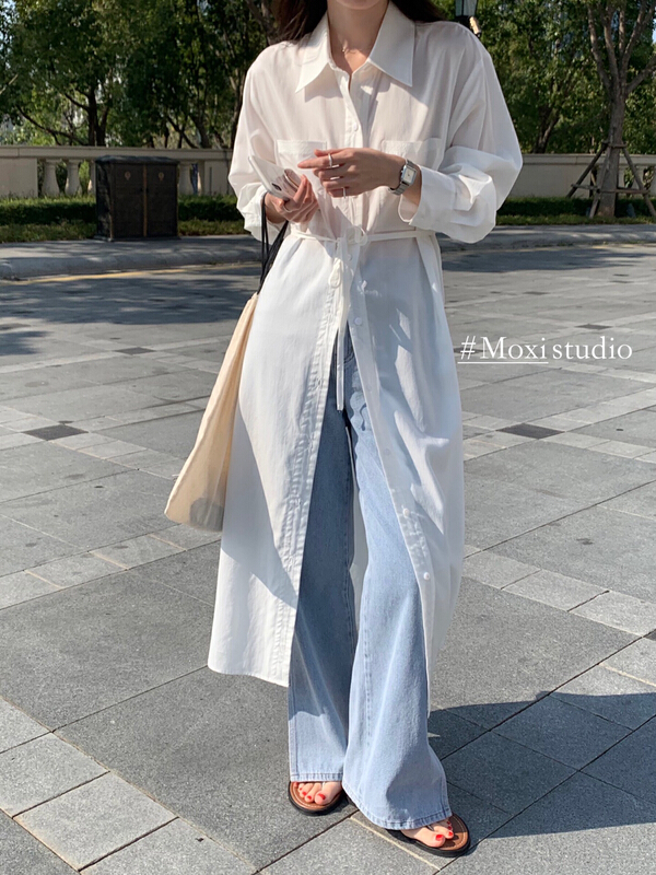 New year in early spring! [Moxi] Korean simple and versatile dress (with waist rope) 6732# XJ
