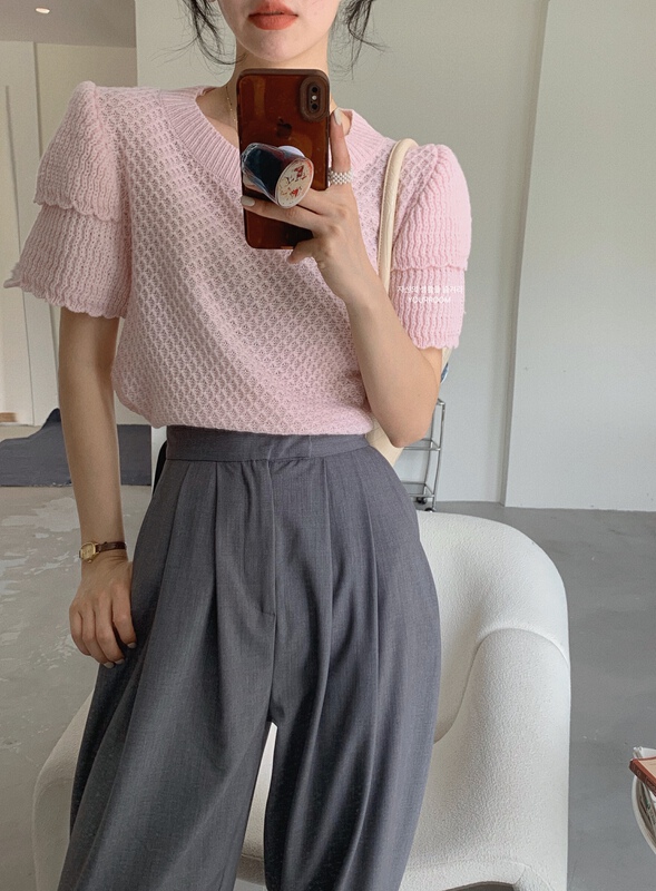 New in early summer! [your room] Korean version gentle temperament short sleeve T-shirt 226# cqw
