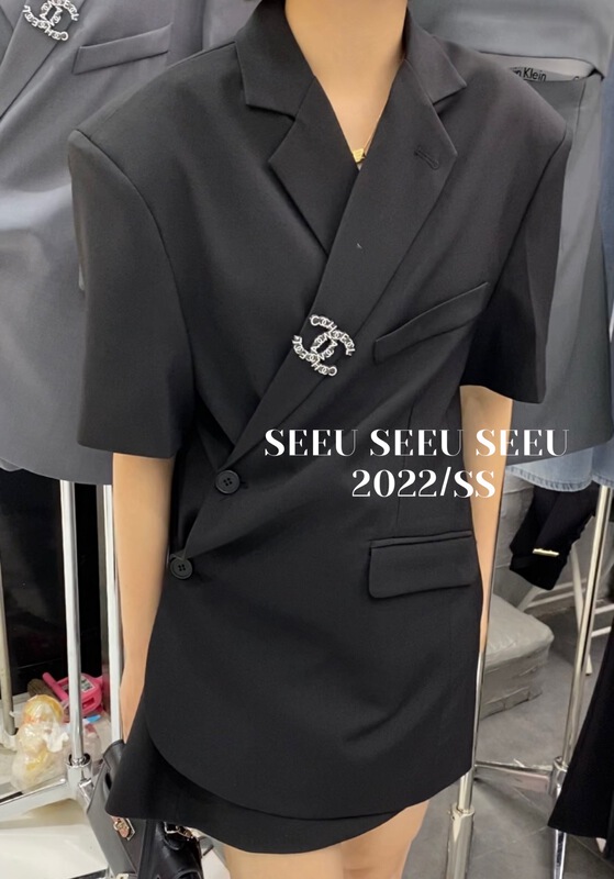 [seeu] fashion temperament loose fitting suit (without Brooch) 22145# XYJ