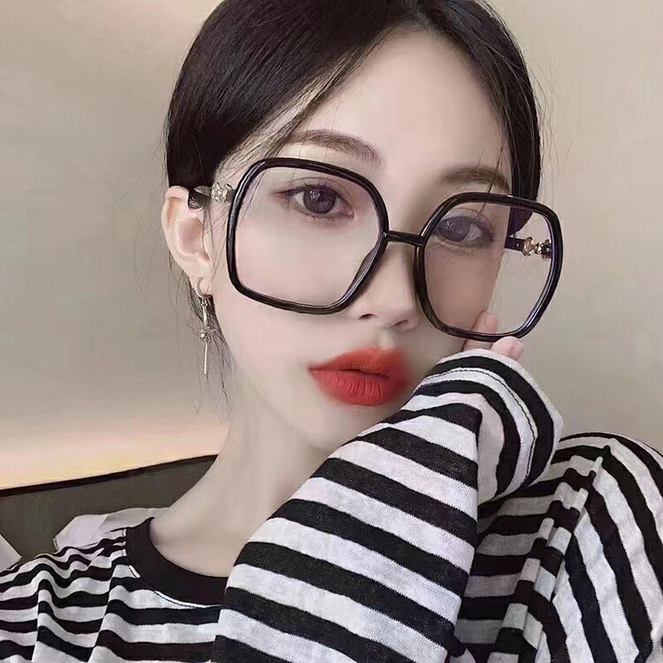 [fiber color scarf glasses] fiber color scarf fashion large frame anti blue light glasses sunglasses (with box) 308-1# LSL