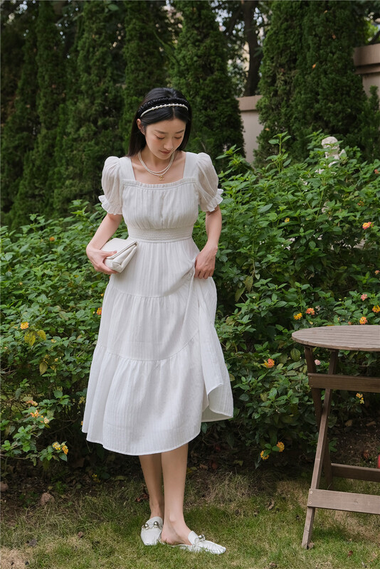 New in early summer! [Ziyuan] Korean style square collar dress 8669# zxx