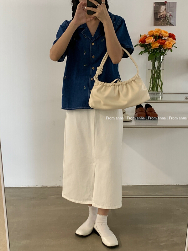 [from Anna] Korean versatile denim skirt 30711# LSW
