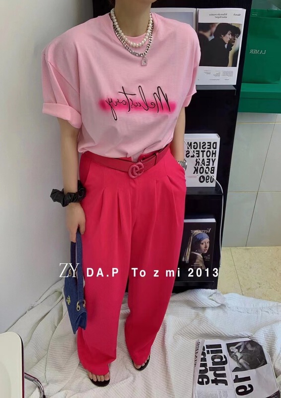 New in early summer! [ZY] spray painted versatile Pullover short sleeve T-shirt 2013# WTT