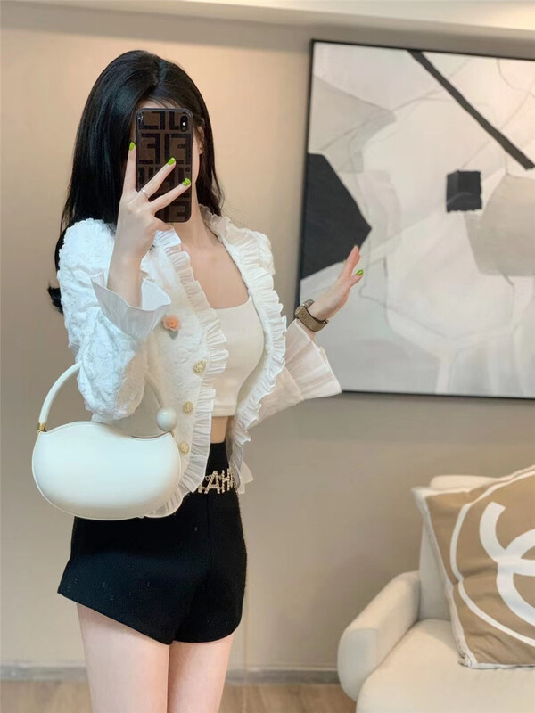 New year in early spring! [Chang. Q] mingyuanfeng craft floret jacket (floret can't be removed) 8046# hjy