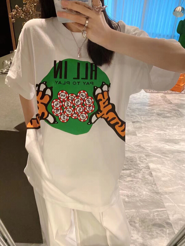 [YT] funny tiger paw print short sleeve T-shirt t51183# PCZ