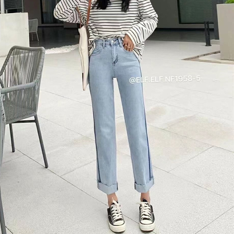 New in early summer! [x2 square] Korean slim fashionable jeans 1958-5# ll