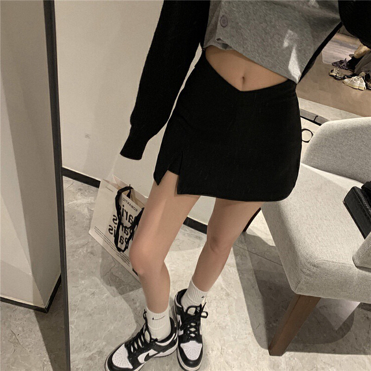 New in early summer! [x · h studio] fashionable high waist slim split skirt pants 2886# ozq