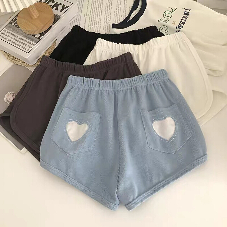[Gangan] elastic high waist versatile sports casual shorts 2302# Cl