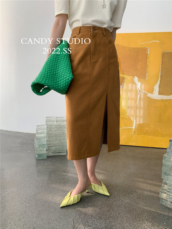 [candy] Korean casual slit skirt a7132# ZSY