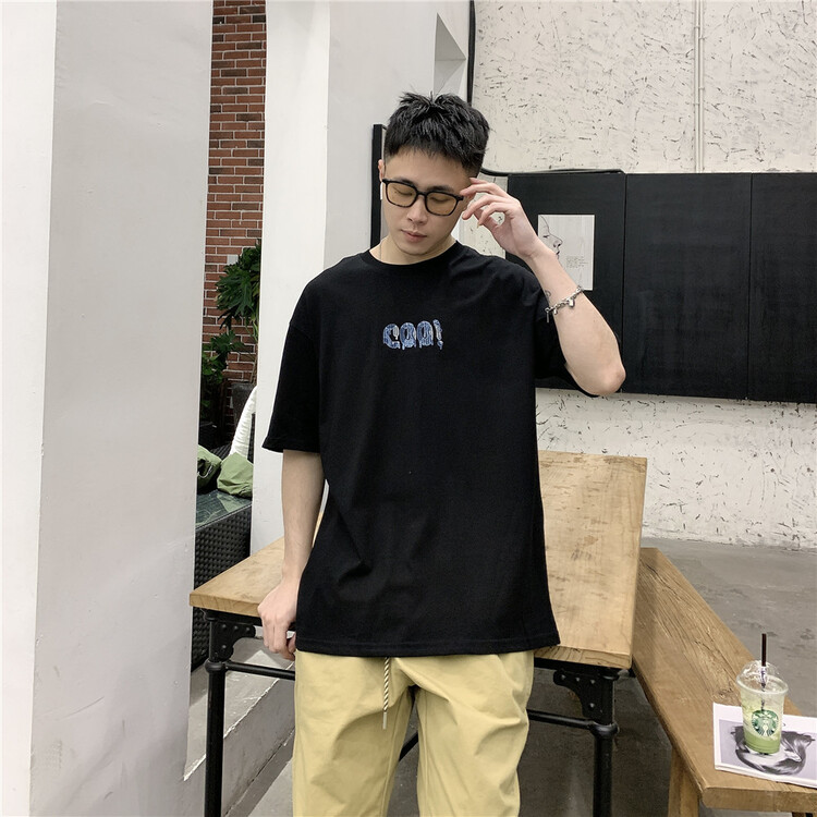 New in early summer! [Binli] round neck letter printed short sleeve T-shirt (excluding necklace) j331# ZZL