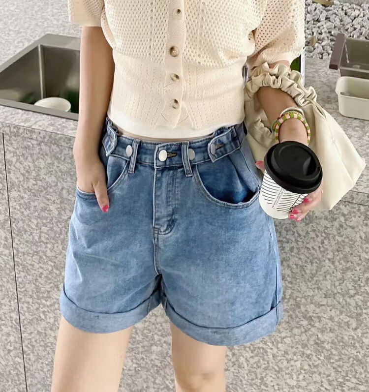 [M +] Korean fashion comfortable denim shorts 6551# CLS