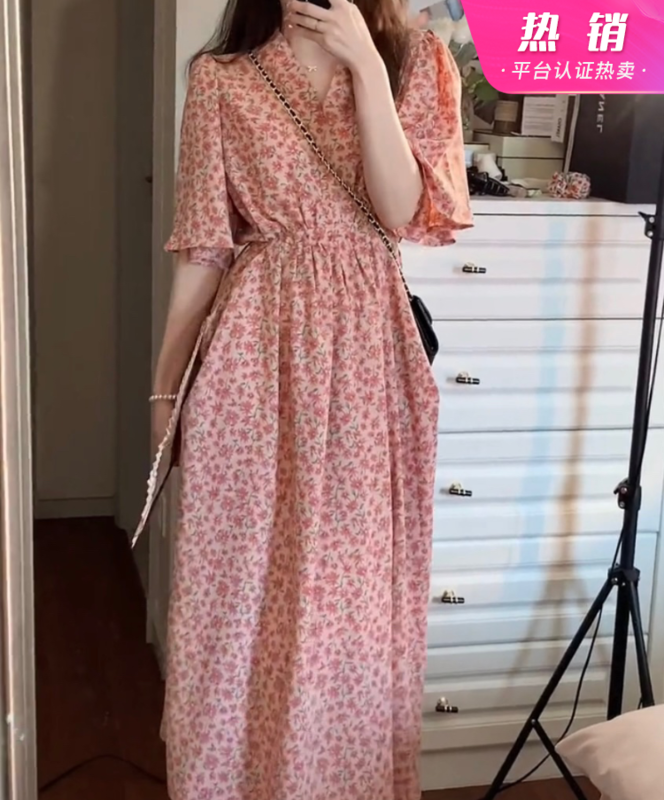 New in early summer! [y.jia Yijia] gentle aging drawstring dress (excluding matching) ys1-6731# PCZ