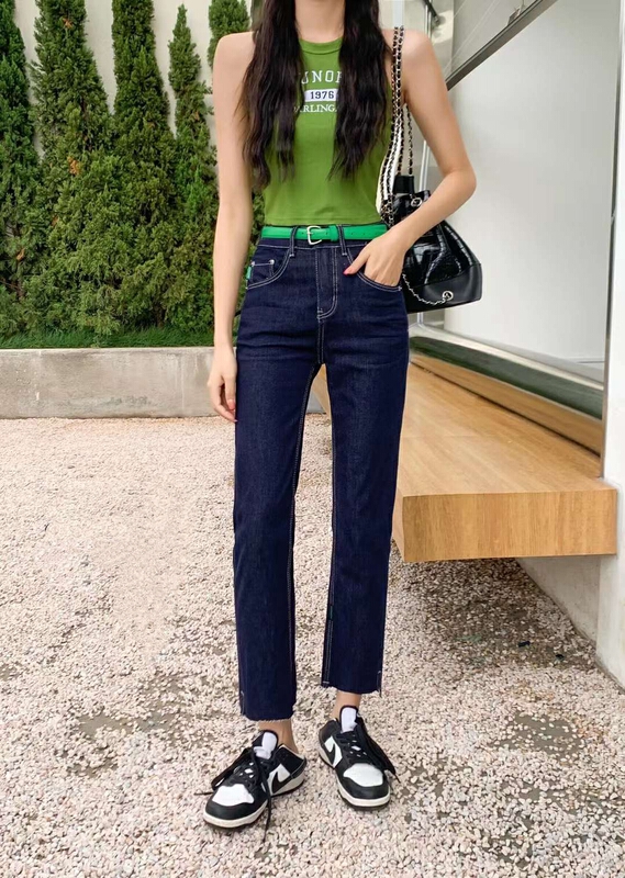 [AI x2 denim] SLIM STRAIGHT comfortable jeans 3702# hjy