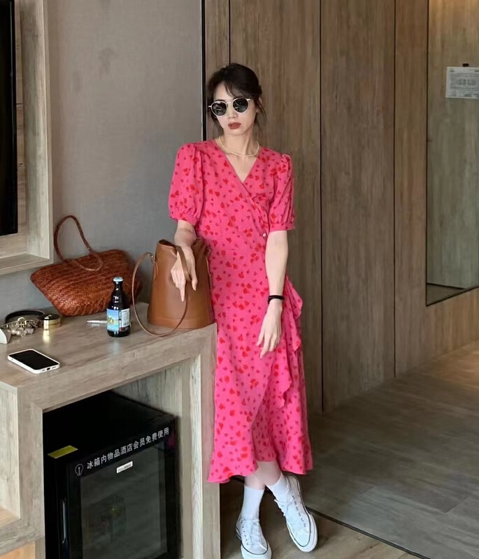 New in early summer! [Sicily] one piece raspberry dress 30635# XJ