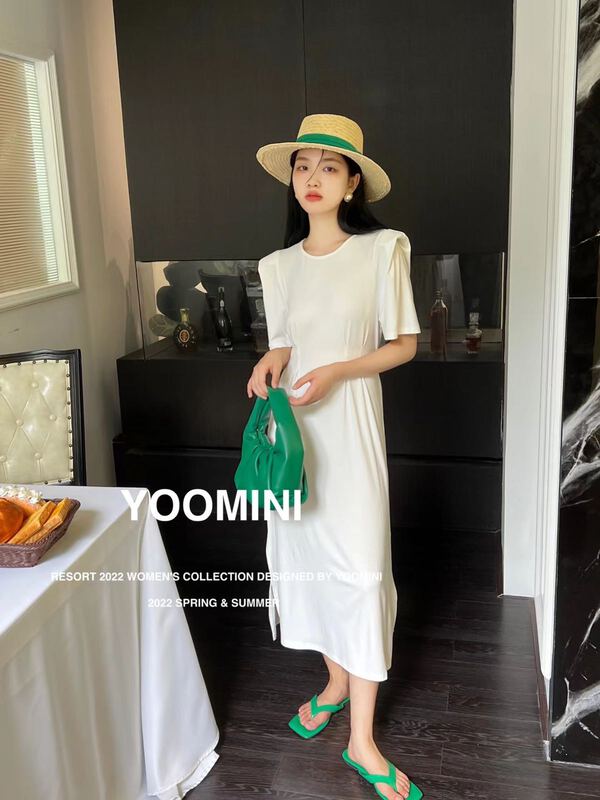 [yoomini] Korean style dress with slim waist x12820# WPL