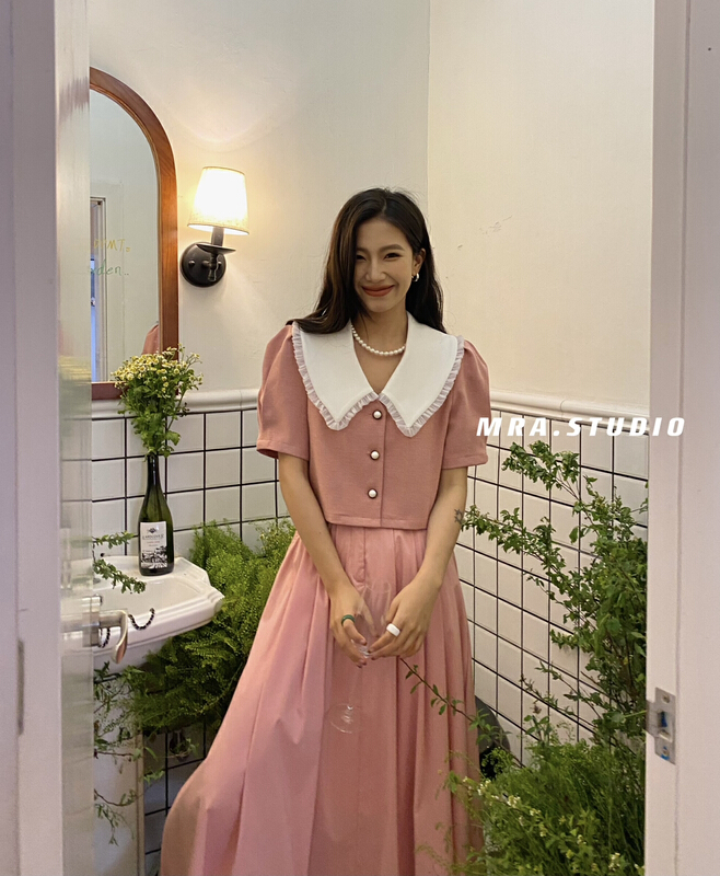 [MRA] doll neck small fragrance short jacket m9005# zxl