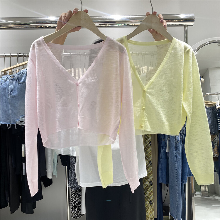 [numbersix] V-neck single breasted casual knitted cardigan 8159# LSW