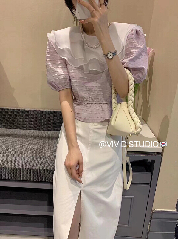 [vid] Korean style versatile shirt 1667# zjy