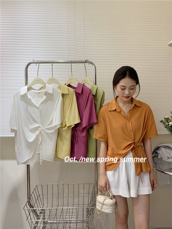 [OCT] Korean bandage short sleeve shirt 8191# hjy