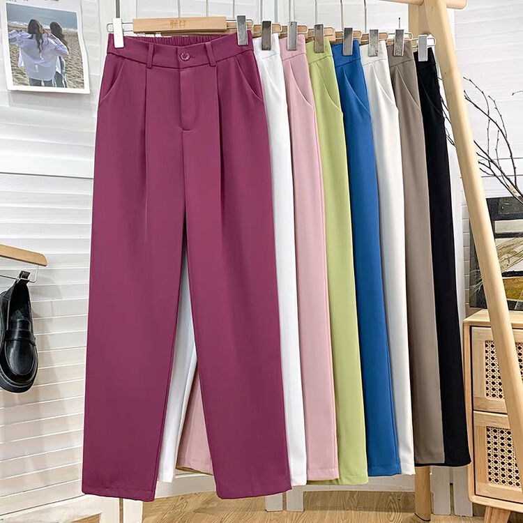 New in early summer! [Gangan] vertical ice silk comfortable casual pants 1229# Cl