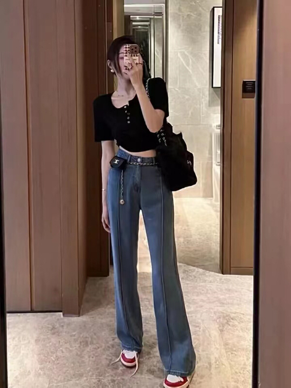 [Dido] wide leg loose fitting jeans 7180# LSW