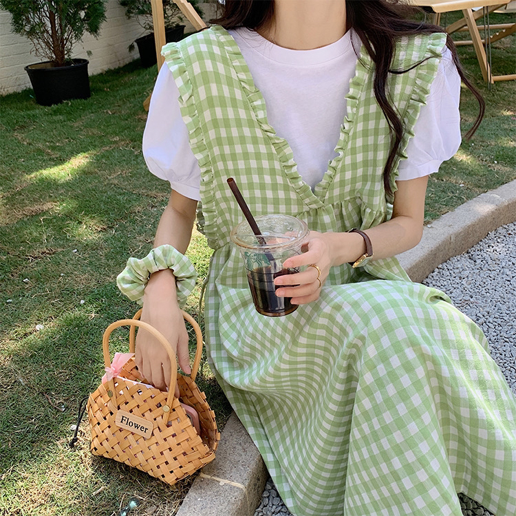 New in early summer! [timely rain] Korean style ins design simple and versatile loose round neck short sleeve T-shirt 99923# WPL