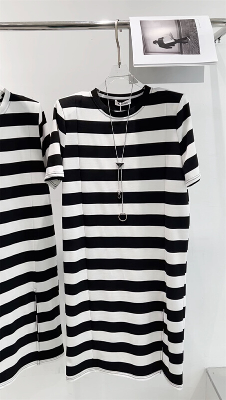 New in early summer! [kashefei] Korean striped Pullover dress 93-2# ozq