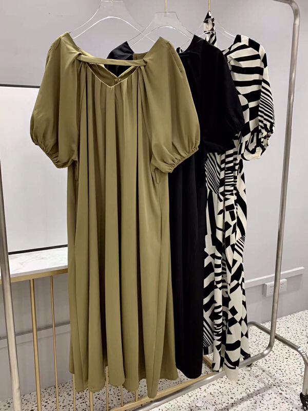 [S. small age] French European and American loose dress (with removable belt) 6669# hjy