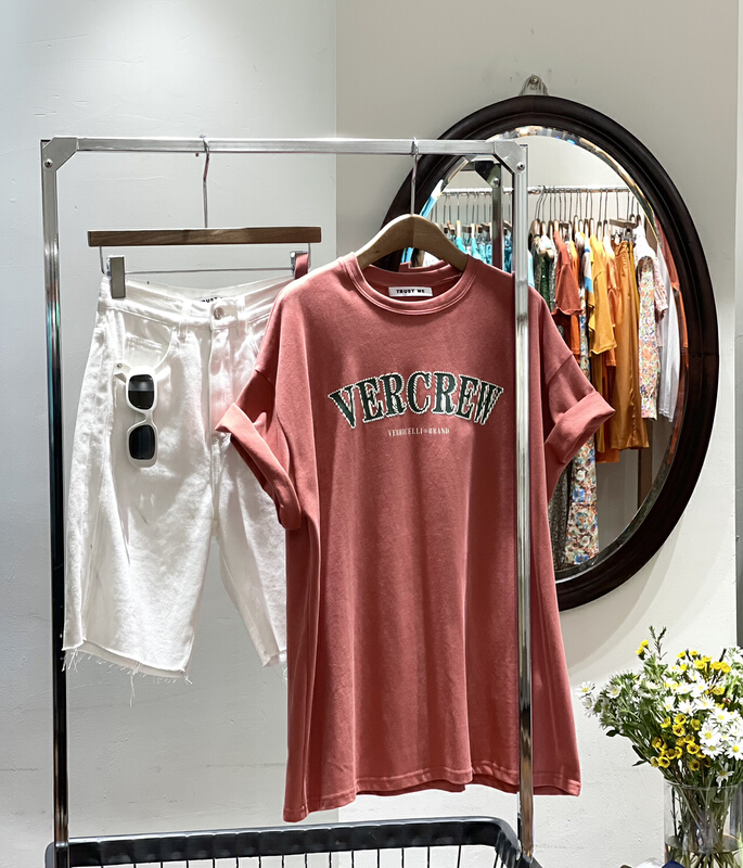 New in early summer! [trust me] Korean letter loose short sleeve T-shirt 20780# ozq