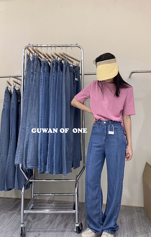 [Gu Wan] Tencel loose Korean jeans 5631# zxx