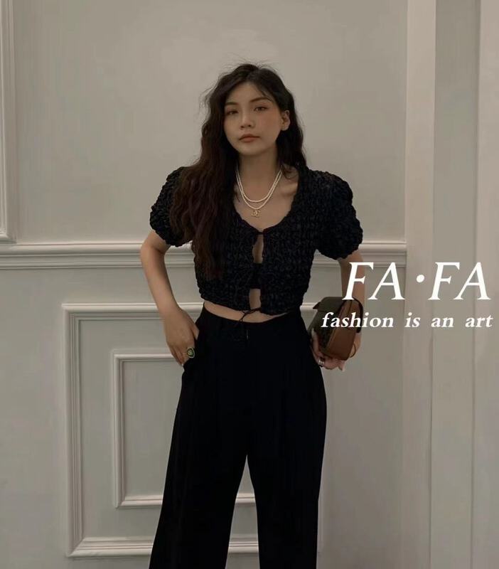 [Fafa] bandage design fashion blouse 16999# zxl