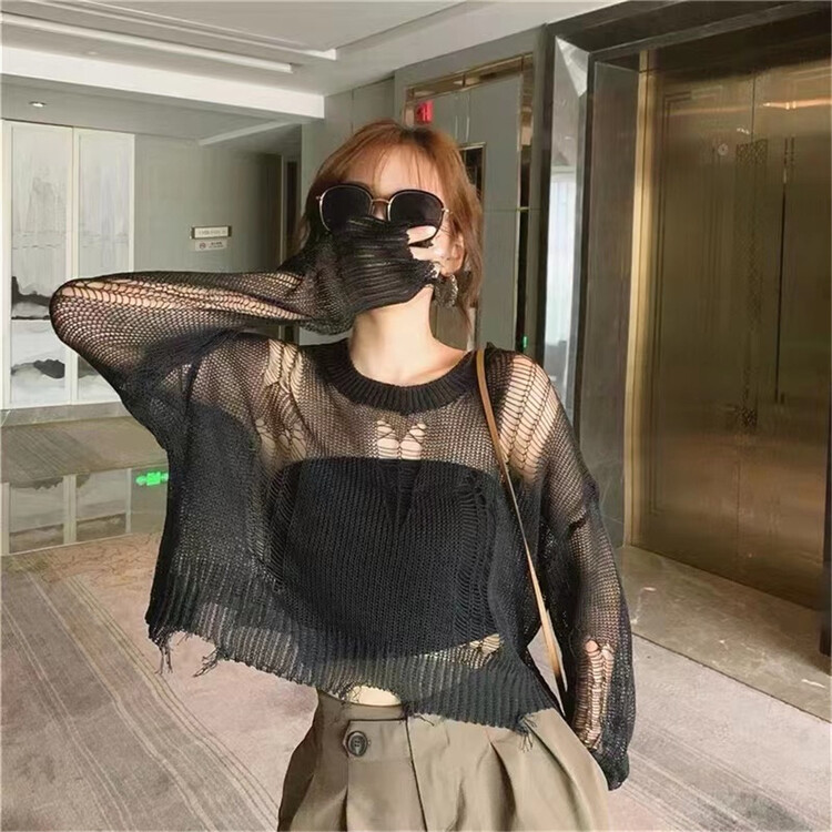 [mix] long sleeved solid color Pullover sunscreen shirt 1018# WTT
