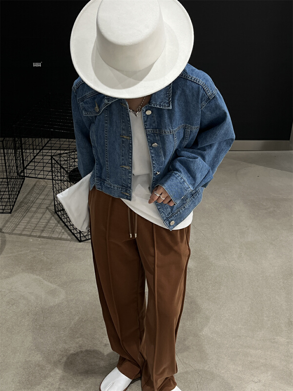[WP / Yinuo] Korean fashion versatile short denim jacket m919# CSX