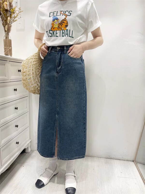 New in early summer! [runway girl] casual and versatile denim skirt ys3-6623# XYY