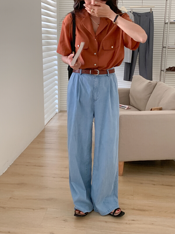 goods in stock! [Tn] Korean fashion casual versatile jeans yn6117-1# cqw