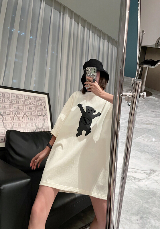 [Nancy] loose and versatile short sleeve T-shirt q6093# WPL