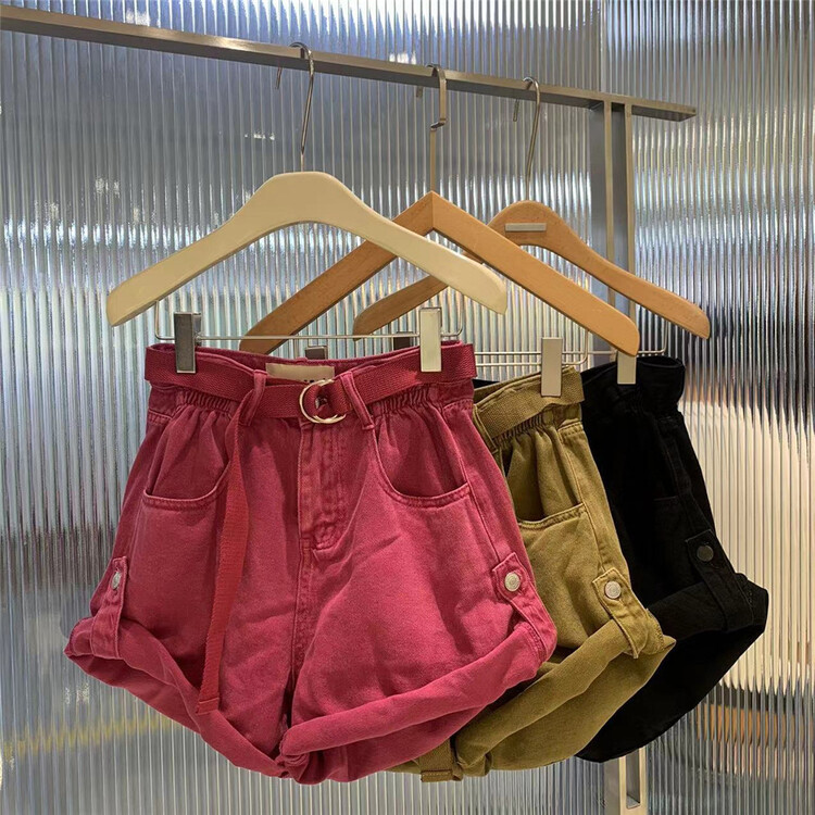 [o not 1] trendy sweet cool versatile denim shorts (with belt) w667# LSW