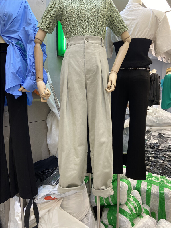 Original price 94.99! New year in early spring! [naisha beard] tall waist, thin, versatile, foreign style, Korean style casual pants 6100# CLS