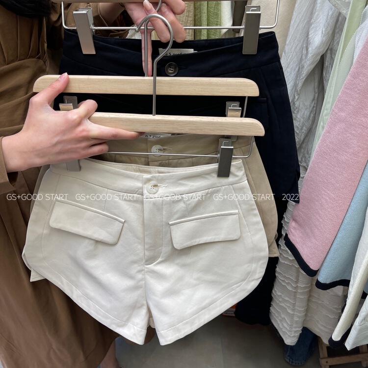 New in early summer! [GS. Good star] little women's versatile high waist casual shorts 22093# hjy
