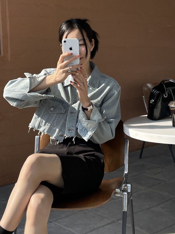 New year in early spring! [clean space] Korean fashion single breasted short coat 30932a# CLS