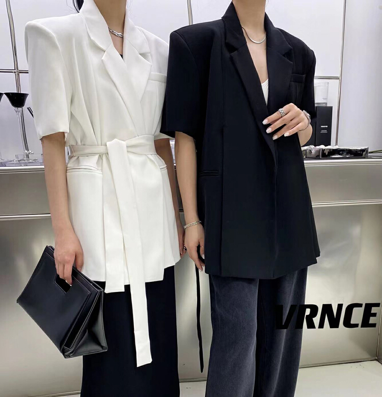 [Vince] minimalist fashion classic temperament suit (with belt) 5157# XYJ