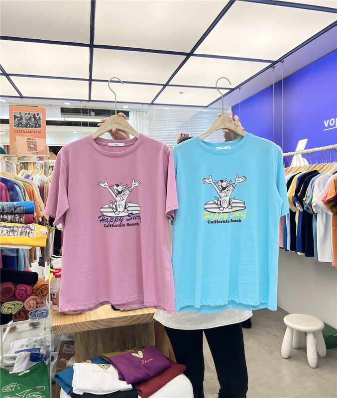 New year in early spring! [1986] casual round neck Tigger print age reducing short sleeve T-shirt c294# LSL