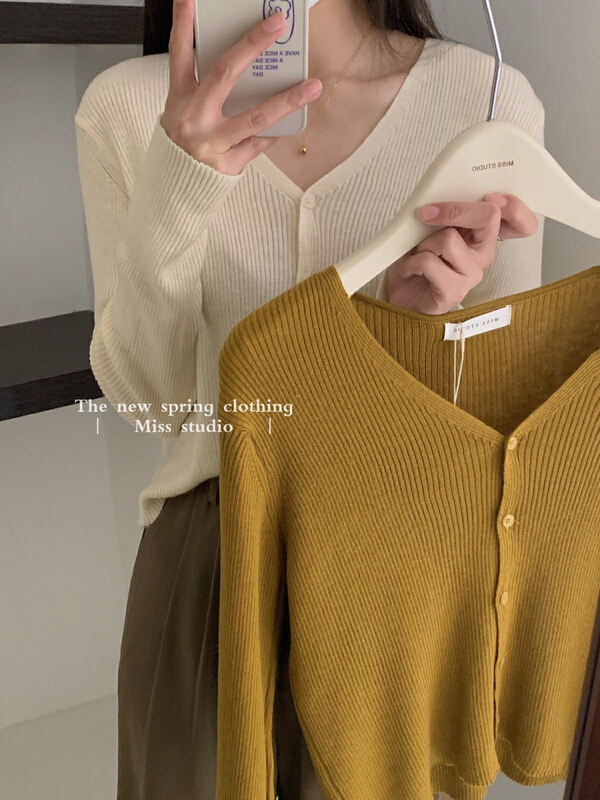 New year in early spring! [miss miss miss home] Korean version versatile breasted sweater b0725# ZSY