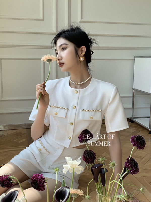 New in early summer! [le lart] small fragrance style shoulder padded jacket (excluding matching) ll5455# XYJ