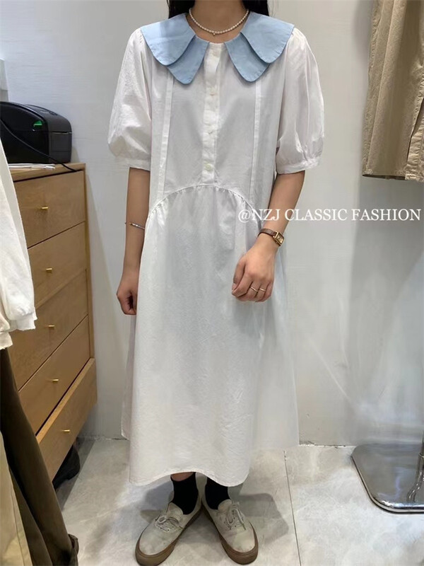 [NZJ] color blocking fashion versatile dress 830075# L
