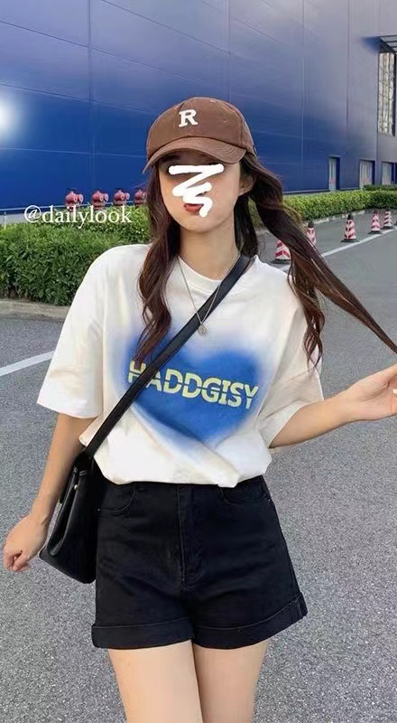 Love printed short sleeve T-shirt