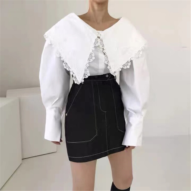 New year in early spring! [rich] lady doll collar single breasted shirt 9150# zyh